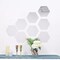 12 Silver 10" Hexagon Acrylic Stickers Mirror Wall Decals Dorm Rooms Decorations